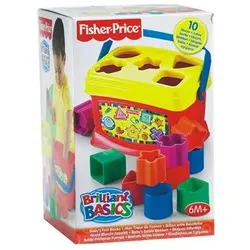 Fisher-Price Babys erste Bausteine, Motorikwürfel, Steckspiel, Bauklötze, Steckwürfel