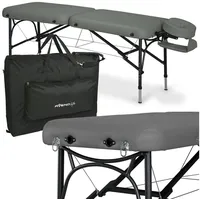 Habys Luna Light 2 Zonen Aluminium Massageliege - besonders leichtgewichtig, Klappbar, Massagetisch, Massagebank, Vollausstattung, 214 x 60 cm, Belastung bis 270 kg, MDR-Zertifizieriung (Grau)
