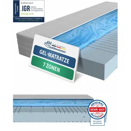 AM Qualitätsmatratzen 7-Zonen Gelschaummatratze 100 x 200 cm H3