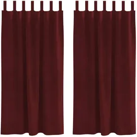 vidaXL Verdunkelungsvorhänge 2 pcs Weinrot 140 x 175 cm