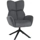 MCW Loungesessel Q54 Cord 320 g/m2 75 x 75 x 75 cm Dunkelgrau mit Wippfunktion