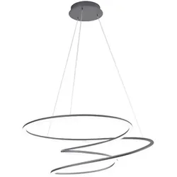 SPIRA LED-Aufhängung aus metallgrauem Metall 96W