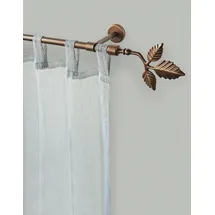 GARESA Gardinenstange GARESA "SHEET", braun (bronzefarben), L:330cm Ø:16mm, Metall, Gardinenstangen, Vorhanggarnitur, verlängerbar, Knopf mit Blätter, ohne Ringe