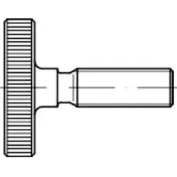 DIN 653 Rändelschraube, niedrige Form, ST M5x35 HP