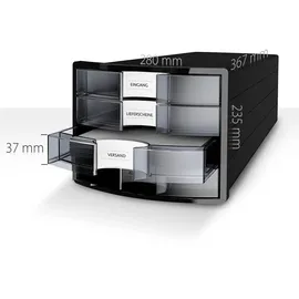 HAN Schubladenbox Impuls 28 x 23,5 x 36,7 cm 4-tlg. grau