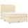vidaXL Boxspringbett mit Matratze Creme 140x200 cm Stoff