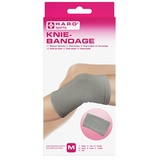 HARO sports Knie-Bandage, elastische Bandage für mehr Stabilität im Knie - zuverlässiger Kniestabilisator beim Sport, Fußball oder joggen - ideal für Männer und Frauen – Größe: M, grau