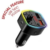 Transmedia FM Bluetooth Transmitter Freisprechanlage für Kfz Zigarettenanzünder WLAN-Antenne