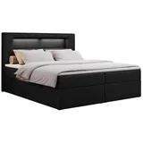MKS Boxspringbett 160 x 200 cm H3 Schwarz