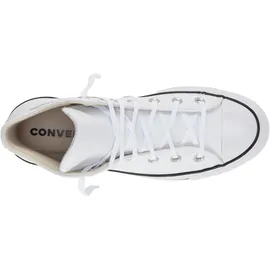 Converse Chuck TAYLOR All Star Lift Clean Sneakers, White White Black, 36