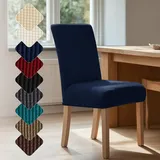 Deconovo Stuhlbezug Stuhlhussen Stuhlhussen Stuhlbezug Esszimmer 45x45x60 cm Dunkelblau 2 Stück