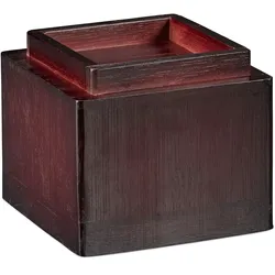 Relaxdays Möbelerhöher 4er Set, Erhöhung um 8,5 cm, für Tische, Stühle und andere Möbel, HxBxT 10x11,5x11,5 cm, rotbraun