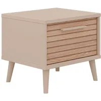 Paidi »EEFJE, Nachttisch in modernem Design, Cashmere-Beige mit Groovy-Oak«,
