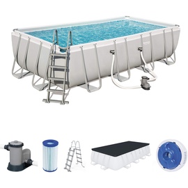 BESTWAY Power Steel Frame Pool Set 549 x 274 x 122 cm inkl. Filterpumpe