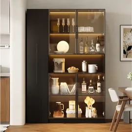 modfu Vitrine 110 x 35 x 160 cm Schwarz