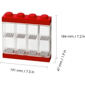 LEGO Aufbewahrungsbox 19,1 x 18,4 cm 1-tlg. rot/transparent