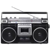 Silva Schneider PCR 1980 Kassettenradio UKW, MW, KW Kassette, Bluetooth®, USB, UKW, MW, KW Aufnahmefunktion, Inkl. Mikrofon Schwarz