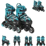 Byox Inliner 2 in 1 Double blau Rollschuhe, PU-Rollen, ABEC-5 Lager, verstellbar M (Gr. 34-38)
