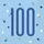 Unique 16 Servietten blau - Zahl 100