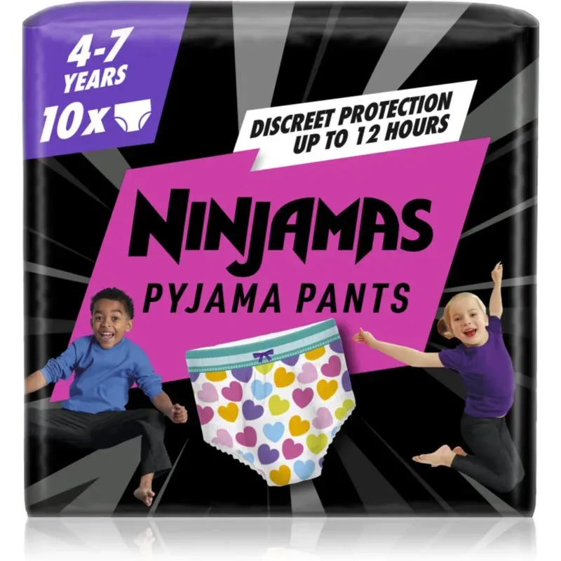 Pampers Ninjamas Pyjama Pants Pyjama-Windelhöschen 17-30 kg Hearts 10 St.