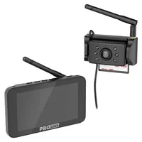 ProUser DRC5040 Funk-Rückfahrvideosystem IR-Zusatzlicht, Abstandshilfslinien Saugnapf, Kennzeichenhalter Schwarz
