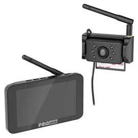ProUser DRC5040 Funk-Rückfahrvideosystem IR-Zusatzlicht, Abstandshilfslinien Saugnapf, Kennzeichenhalter Schwarz