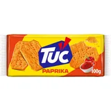 TUC Paprika 1 x 100g I Salzgebäck Einzelpackung I Knabbergebäck mit Paprika-Geschmack I Fein gesalzene Snack-Cracker (Packung mit 10)