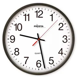 Peweta Uhren Wanduhr schwarz 250 mm