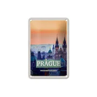 Femer Blechschild Reise 12x18cm Prague Altstadt Prag Tschechien Dekoration