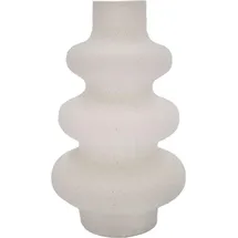 Intirilife Vase in Creme Weiß - 13 x 21.8 cm - Spiralvase Dekovase ideal für Blumen Pampasgras und Trockenblumen