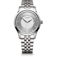 Victorinox Herren-Uhr Alliance Large, Herren-Armbanduhr, analog, Quarz, Wasserdicht bis 100m, Gehäuse-Ø 40 mm, Armband 20 mm, 123 g, Silber