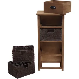Mendler HWC-K84 Kommode 83x40x29cm dunkelbraun
