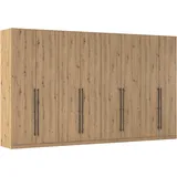 Rauch »Drehtürenschrank Schrank Garderobe Wäscheschrank Schlafzimmer AVOLA« in 3 verschiedenen Ausstattungen BASIC/CLASSIC/PREMIUM, mit hochwertigen Stangengriffen in Schwarz aus Metall MADE IN GERMANY, braun