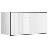 BMG Möbel Schranksystem Modul+ (Einzelschränke und Regale kombinierbar im Baukastenprinzip, wählbar aus Regal, Schrank mit Tür oder Schrank mit Klappe) mit oder ohne Fronten, griffloses Design, Made in Germany weiß