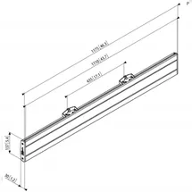Vogel's PFB 3411 Interfaceleiste 1175 mm Silber