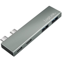 Logilink USB 3.2 Gen2x2 Dockingstation, 4-Port, PD silber