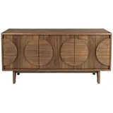 ZUIVER Sideboard Groove mit 3 Türen und Walnussfurnier von Zuiver - Natur