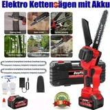 Day Plus - Akku Kettensäge 8 Zoll Mini Bürstenlos Kettensäge Tragbar Mini-Elektro-Säge diy