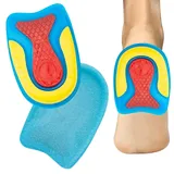 1 Paar Fersenpolster aus Silikongel, Fersensporn Einlagen Orthopädisch Fersenkissen, Soft Gel Einlegesohlen zur Linderung von Plantarfasziitis, Fersensporn und Achillesschmerzen (Rot, L (40-45))