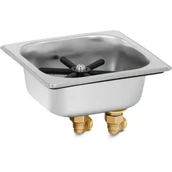 Royal Catering Gläserdusche - mit Becken - Edelstahl / PA -