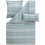 ESTELLA Mako-Satin Bettwäsche Nuria mint 1 Bettbezug 155 x 220 cm + je 1 Kissenbezug 80 x 80 cm + 40 x 80 cm