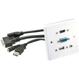 Lindy Wanddose VGA/HDMI/USB/3.5mm Stereo