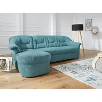 DOMO collection Ecksofa »Sarafina L-Form«, wahlweise mit Bettfunktion, optional mit Federkern, blau