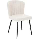 Livetastic Vierfussstuhl, Beige, Holz, Metall, Textil, Pappel, Sperrholz, Rundrohr, 52x82x60 cm, Esszimmer, Stühle, Esszimmerstühle