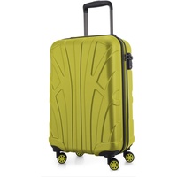 suitline - Handgepäck Hartschalen-Koffer Koffer Trolley Rollkoffer Reisekoffer, TSA, 55 cm, ca. 34 Liter, 100% ABS Matt, Farn