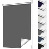 smartdemo Verdunklungsrollo Thermorollo Klemmfix 95 x 160 cm Dunkelblau