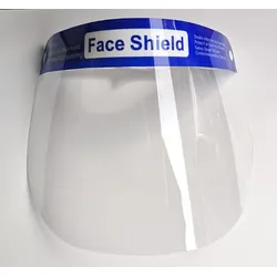 5x Face Shield Gesichtsschutz, Spuckschutz, Gesichtsvisier mit Gummiband Anti-Beschlag