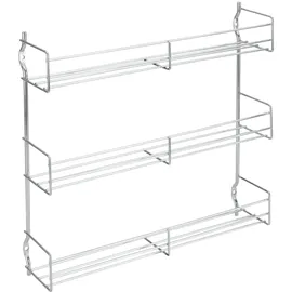 Metaltex Gewürzregal 3-Etagen verchromt, Edelstahloptik