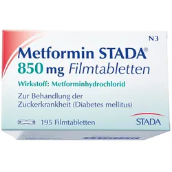 Metformin Stada 850 mg Filmtabletten 120 St