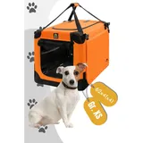 Maelson Soft Kennel Neon-Orange, 62 cm - faltbare Hunde-Transportbox